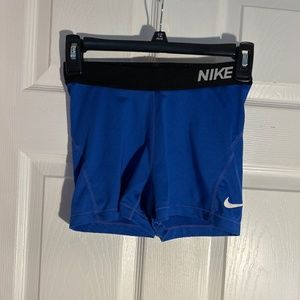 Nike pro blue shorts